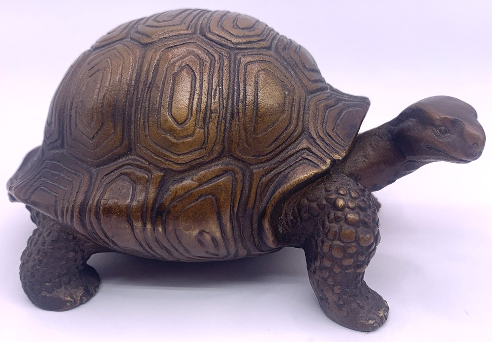 Bronze Tortoise Turtle Signed Chipraus Figurine