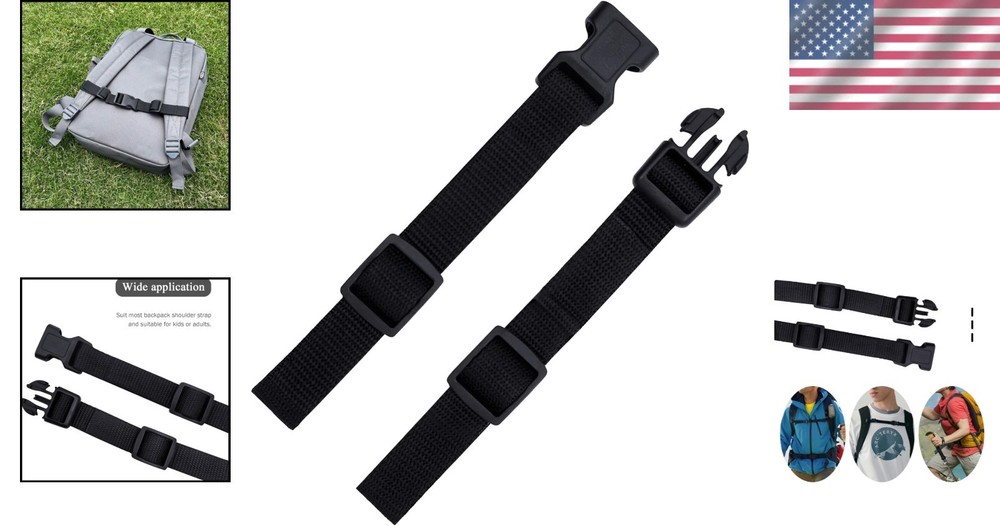 Adjustable Backpack Chest Strap Replacement Backpack Waist Strap Sternum Strap