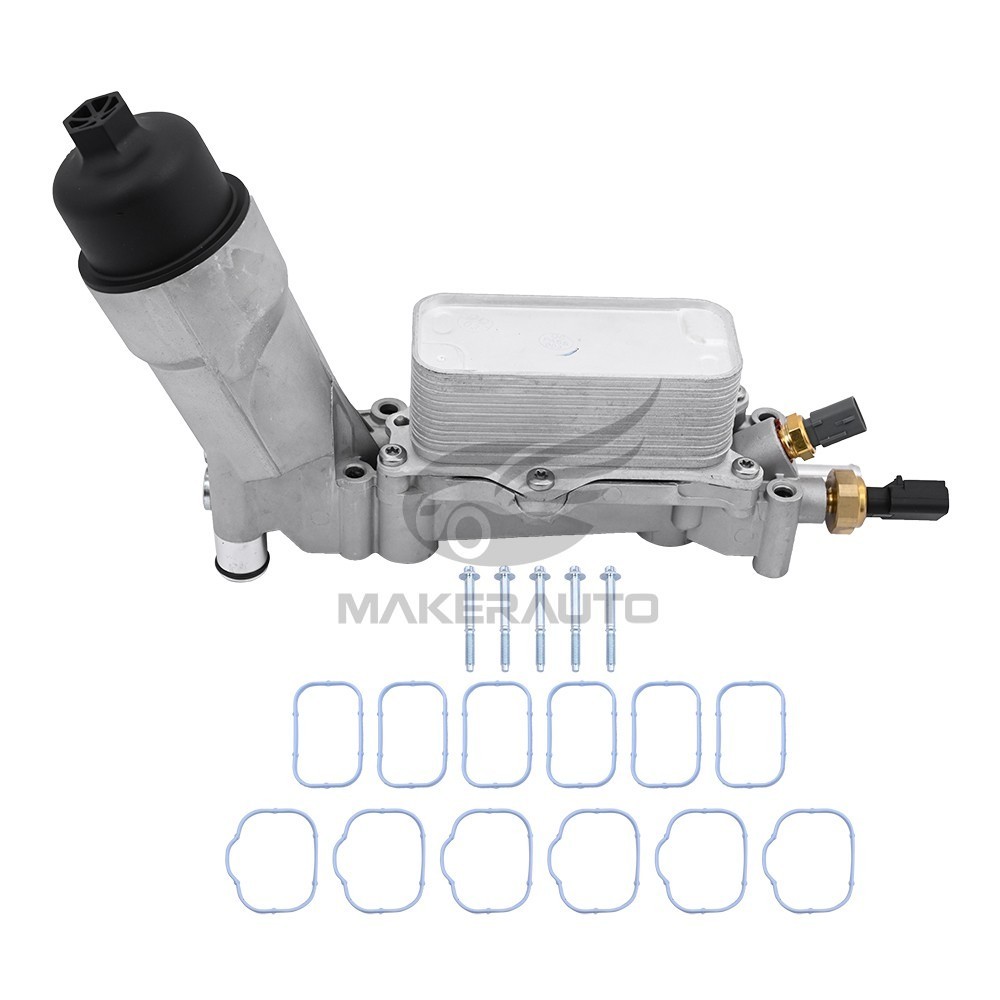 Aluminum Engine Oil Cooler Filter Housing For 11-16 Dodge Jeep Chrysler Ram 3.6L