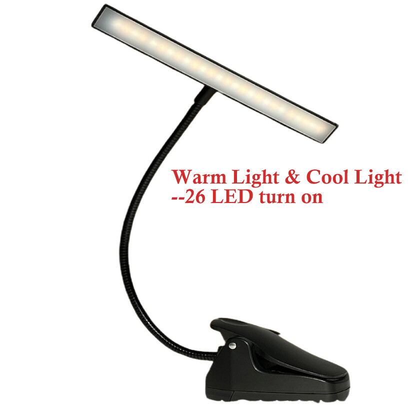 Rechargeable 26 LED Music Stand Light Clip-On Orchestra Light Book Lamp Musician