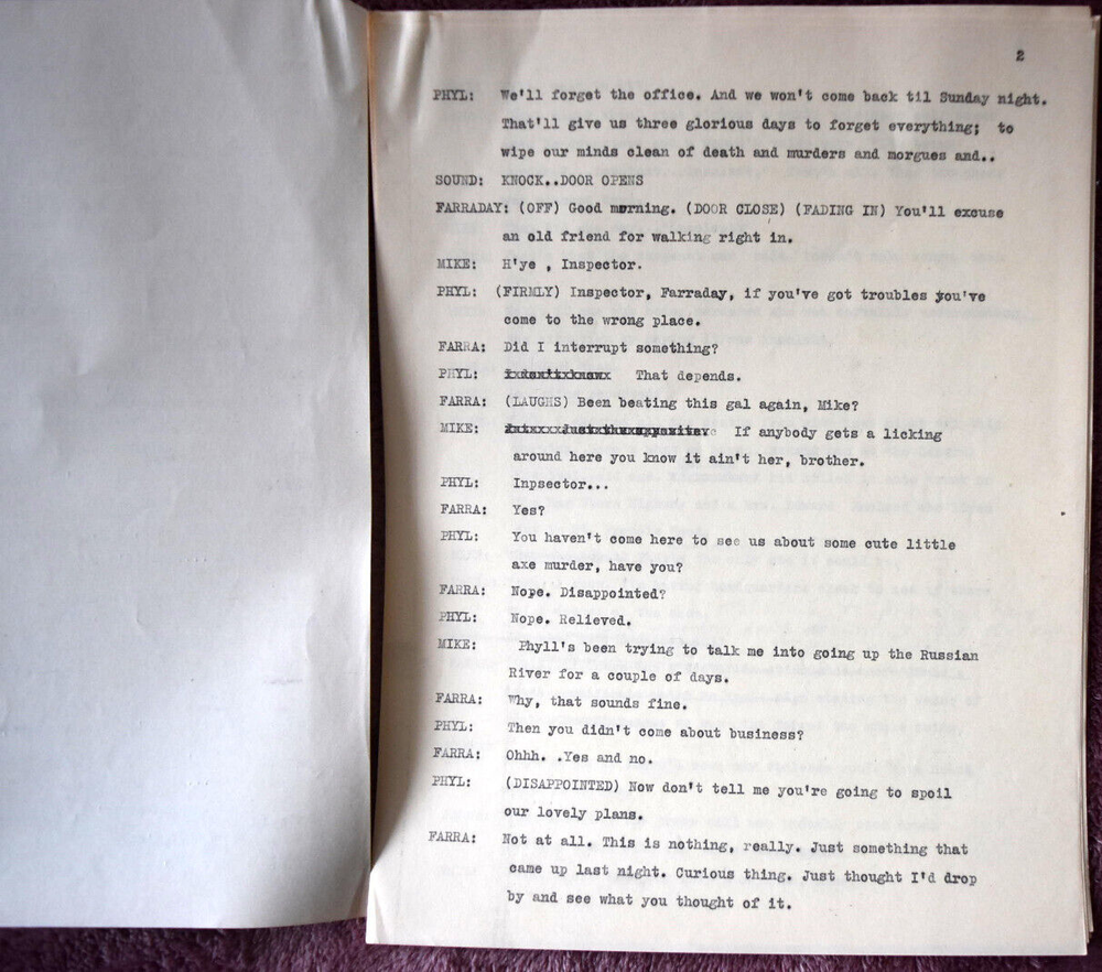 Scarce Michael Raffetto " Michael Shayne " Complete Original Radio Script