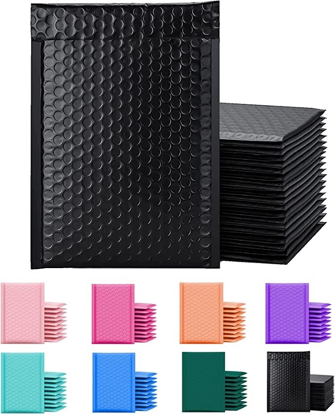 SuperPackage® 200 #2 8.5 X 11 Poly Bubble Mailers Padded Envelopes-Black