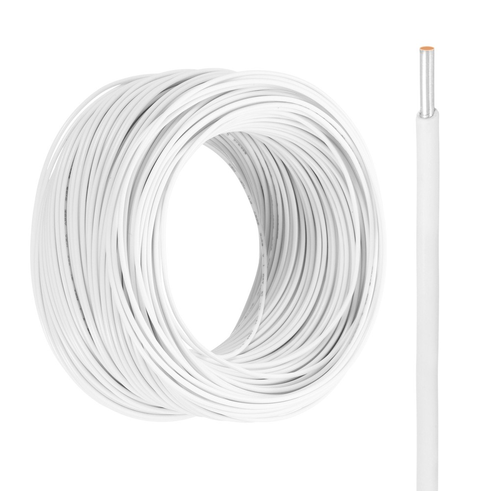 28 Gauge Hook Up Wire 200FT 300V Tinned Copper Electrical Wire, White