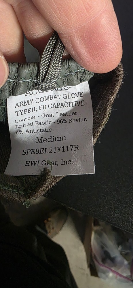 Gloves, Combat, Army,type 11-Capacitive, Grenn size MEDIUM