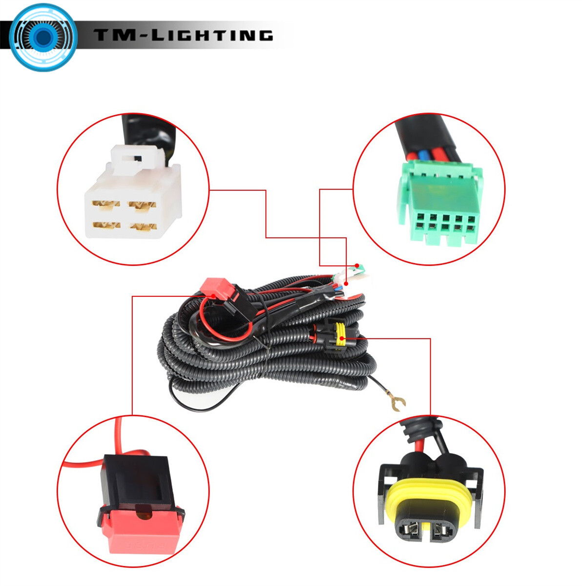 For 2005-2008 Toyota Corolla Pair of Fog Light Lamp Assembly w/Switch+Wiring Kit
