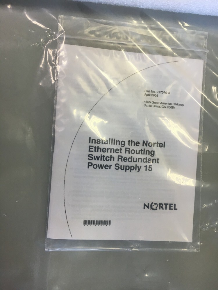 Nortel RPS15 modular chassis