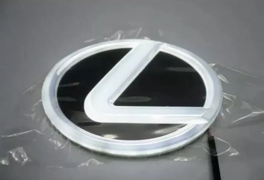 Lexus White 4D LED Emblems Logo 125mm LS270 RX450h CT200 EX250 IS250 IS350 ISF