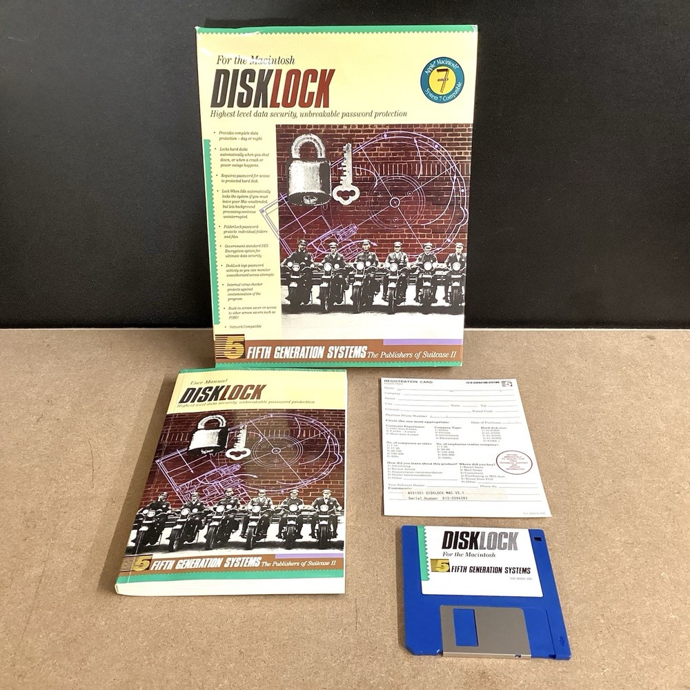 Fifth Generation Systems Security Software Program Disklock