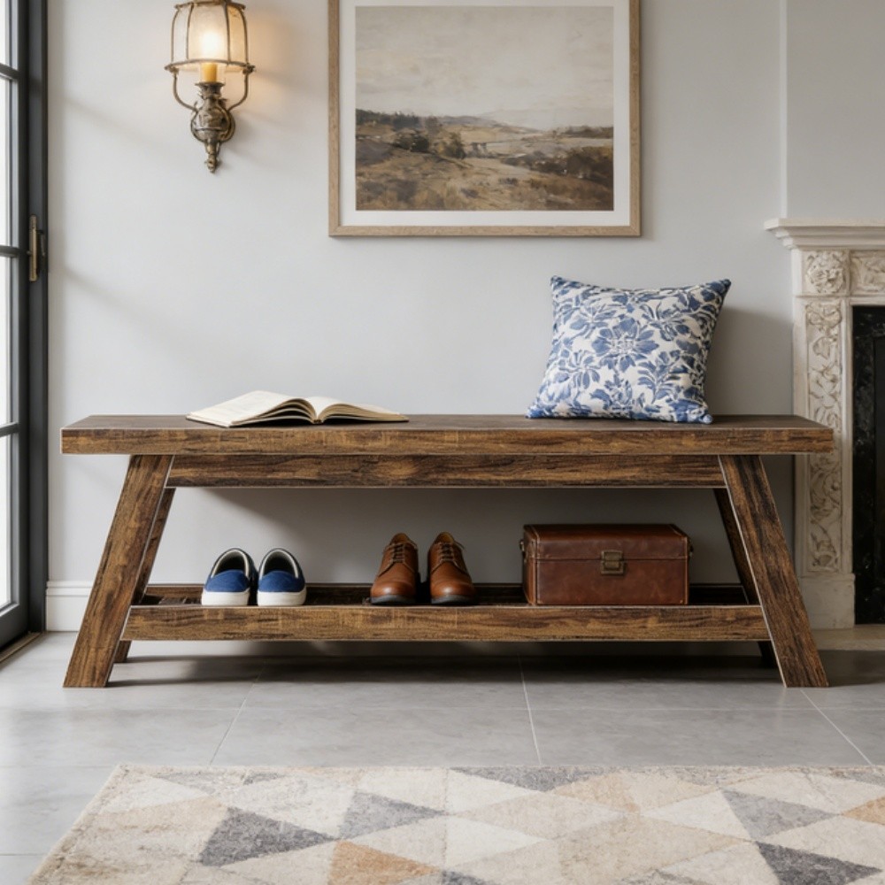 Solid Bench Stylish Wooden Bench