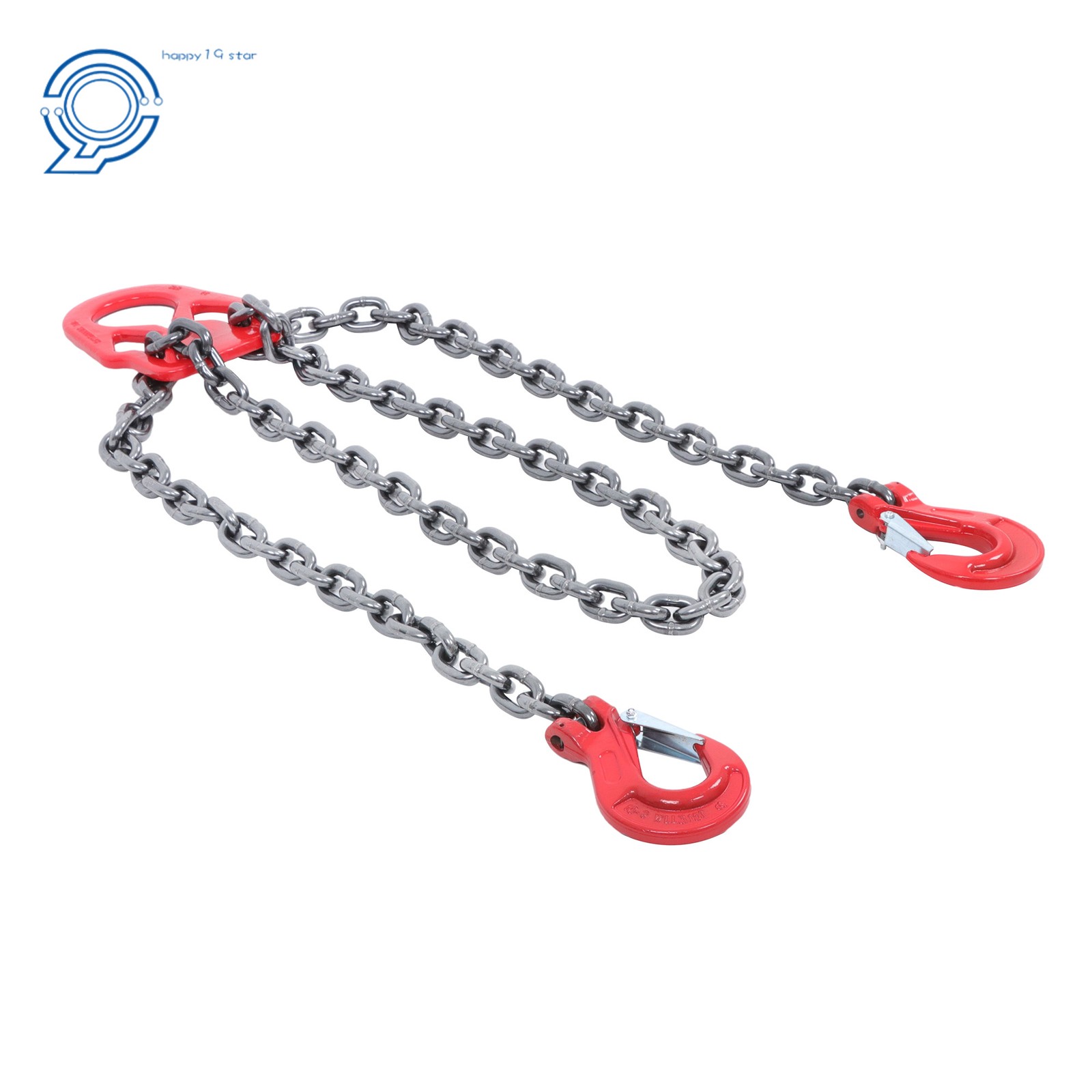 Chain Sling 3/8" x 10' G80 2 Legs Lifting Chain w/ Adjustable Hooks 7100 Lbs