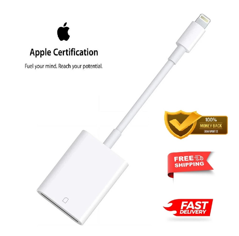 Apple Mfi Certified Lightning to SD Card Camera Reader for Iphone Ipad,  Memory