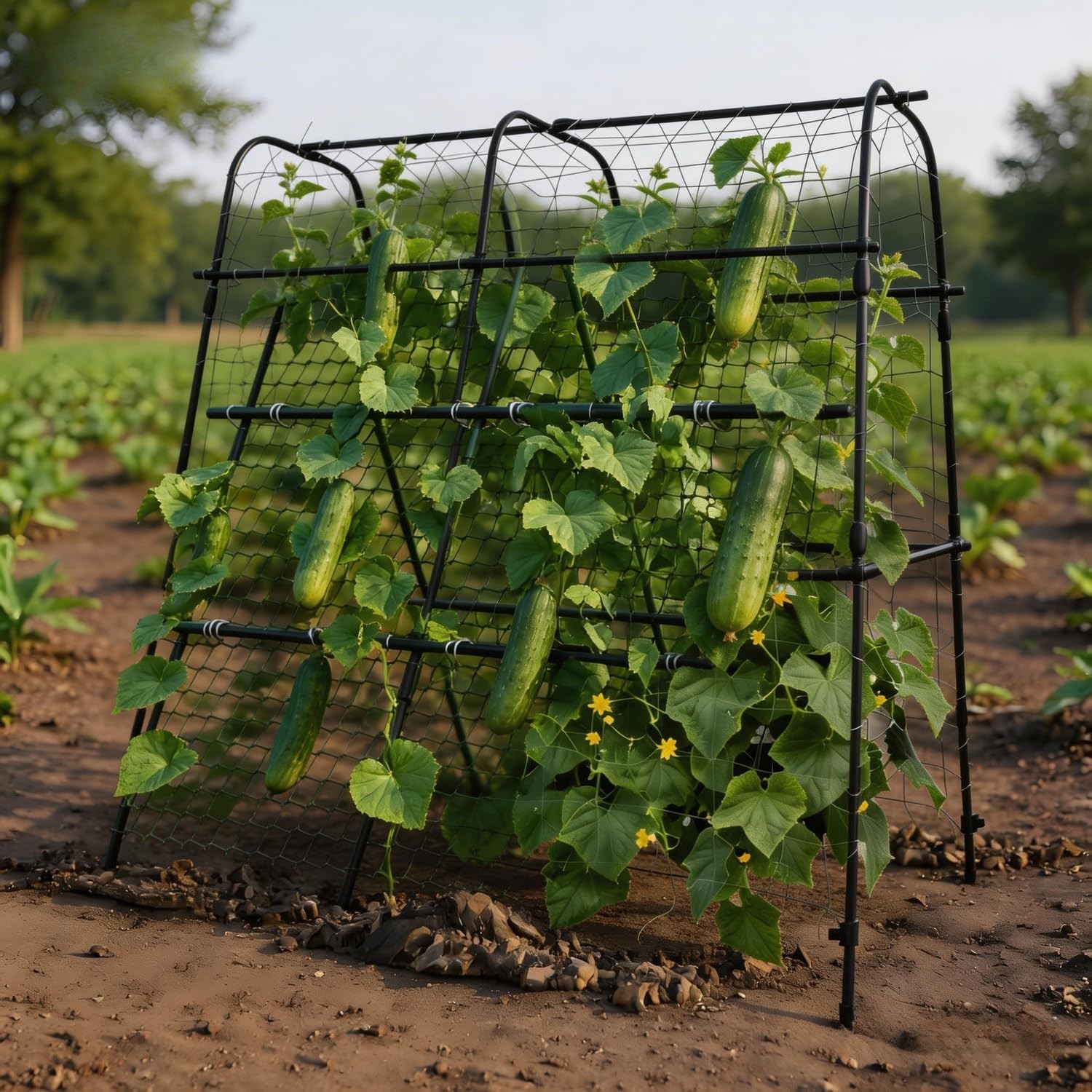 U-Shape Garden Arch Trellis for Climbing Plants Outdoor, Metal Plant Support