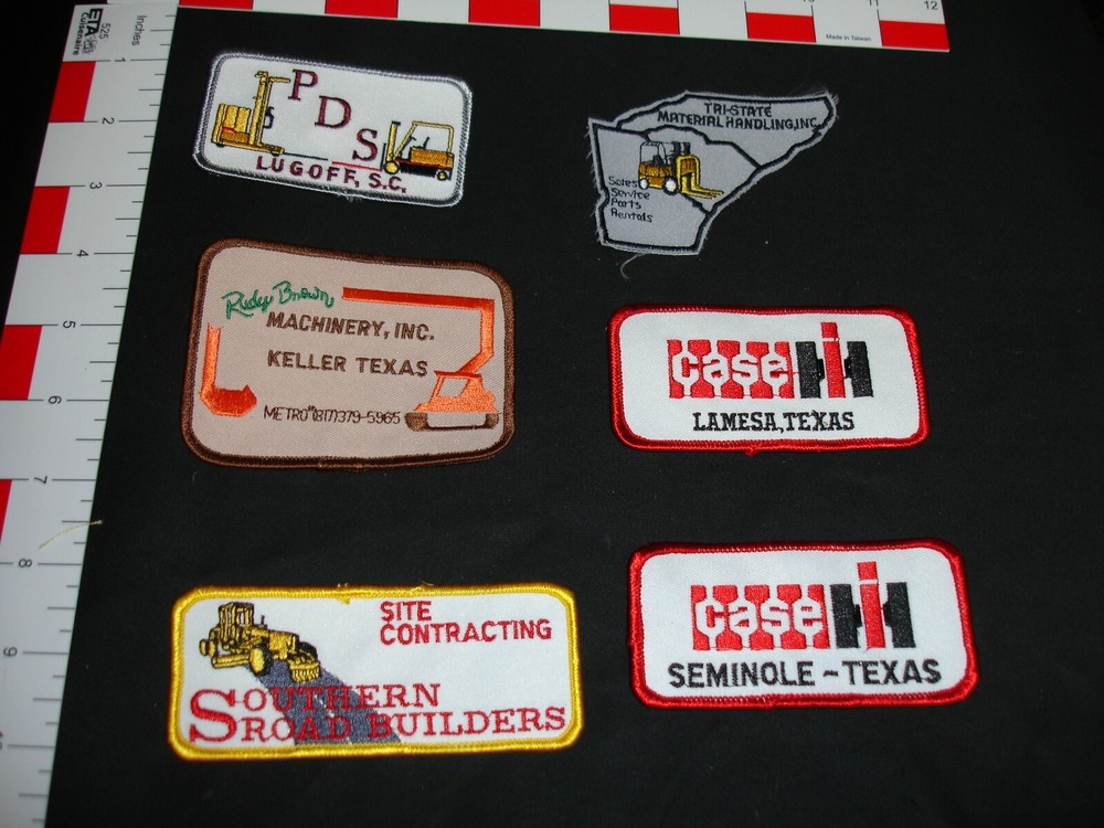 Construction related vintage advertising patch collection