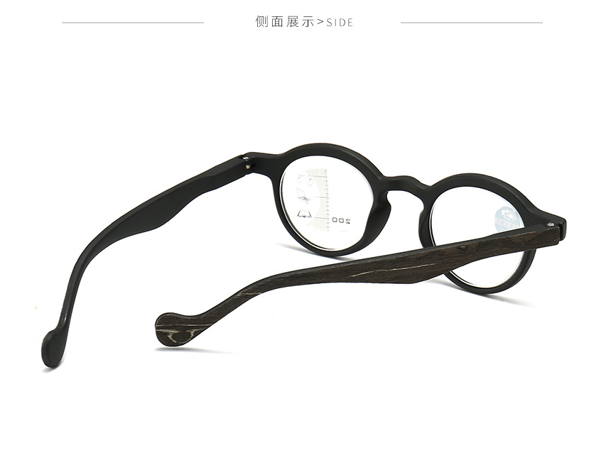 2 Pack Wood Anti-Blue-Ray Intelligent Progressive Multi focus Reading Glasses