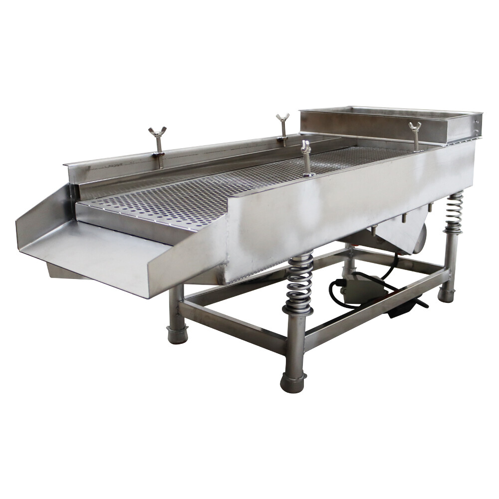 Electric Shaker Stainless Steel Linear Vibrating Screen Sifter with 7mm Screen