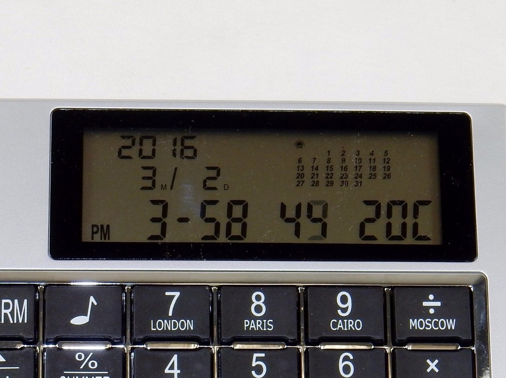 Desk Clock/Multi-Function Calculator w/World Time, Temp, Calendar, Alarm CW-801