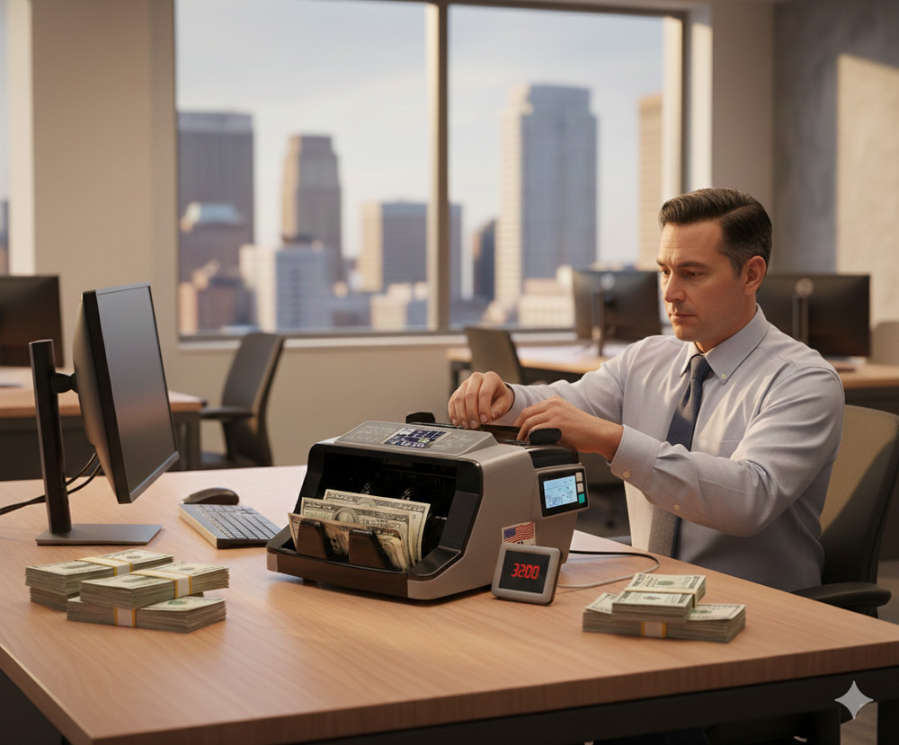 Professional High-Speed Digital Bill Counter & Multi-Layer Counterfeit Detector