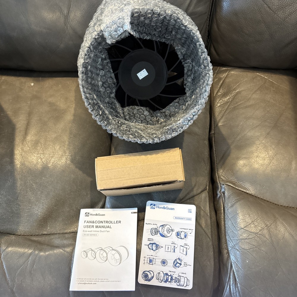 Hon&Guan 8 Inch InlineDuct Fan with Controller -