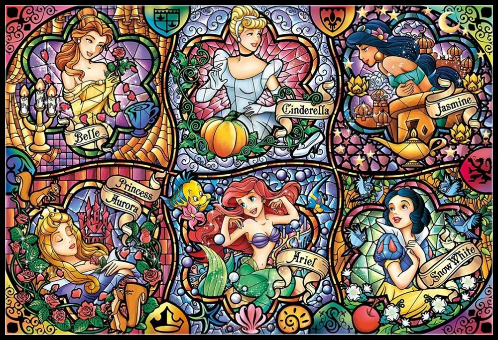 Six Princesses - DIY Chart Counted Cross Stitch Pattern Needlework DMC Color