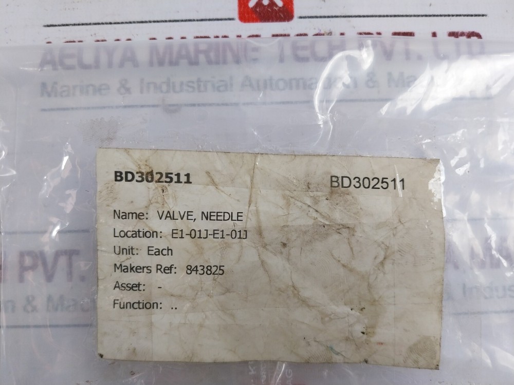 843825 Needle Valve BD302511