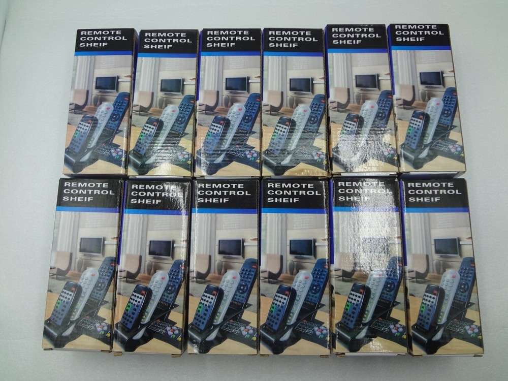 12 TV Remote Control Holder Storage 4 Section NOS