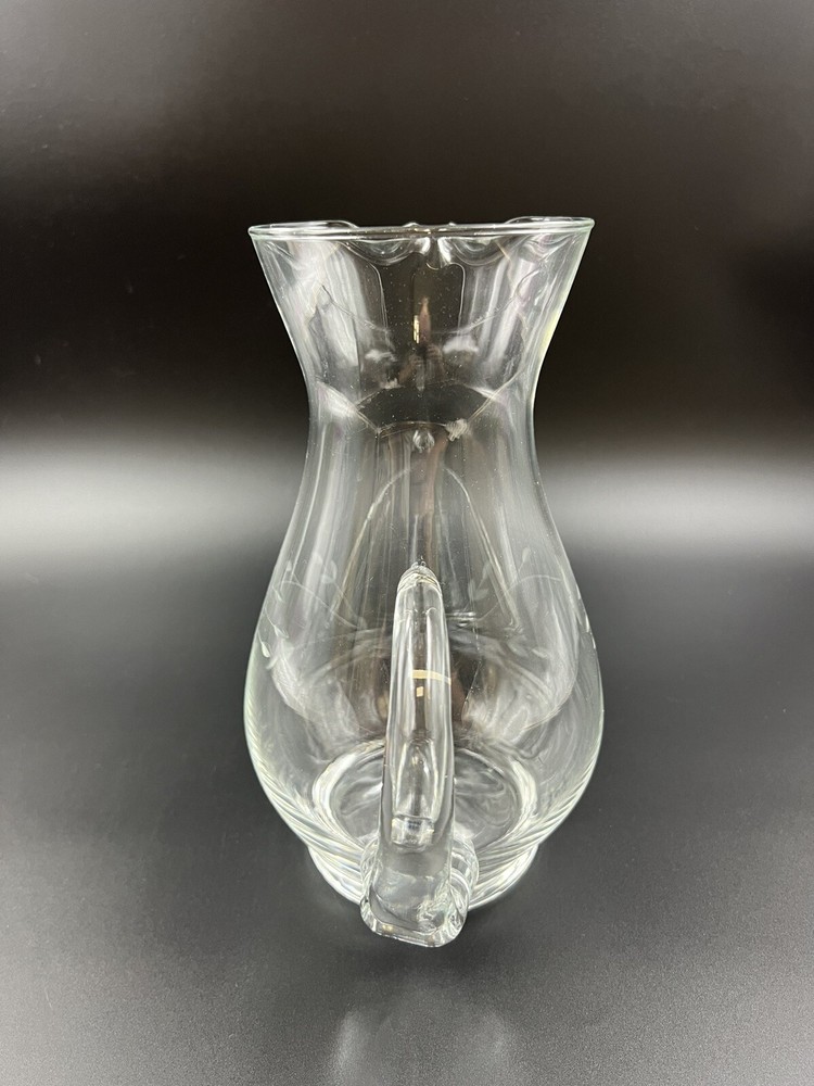 Princess House Etched Flower Crystal Pitcher