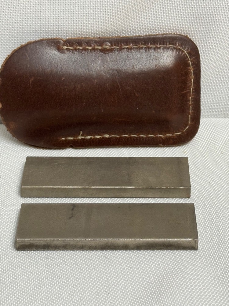 2 EZE LAP Diamond Shapening Stone Sharpener in Leather Case