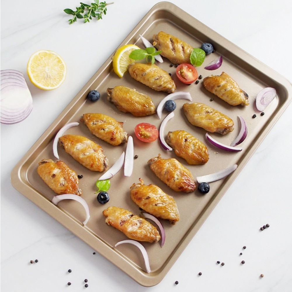 14.5 Inch Rectangular Carbon Steel Nonstick Cake Pan Bakeware For Dessert