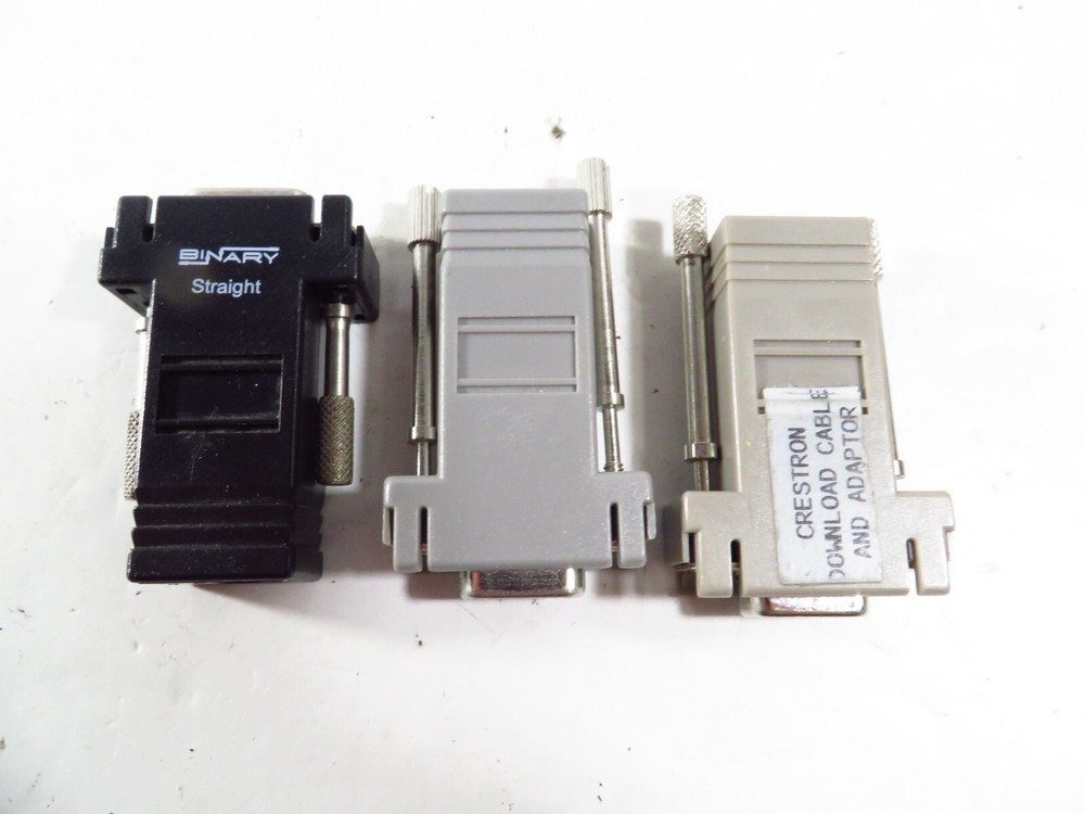 3 Pack RJ45 to DB9 Serial Adapters Bundle, Binary/Crestron, FREE 2-3 Day Ship!!!
