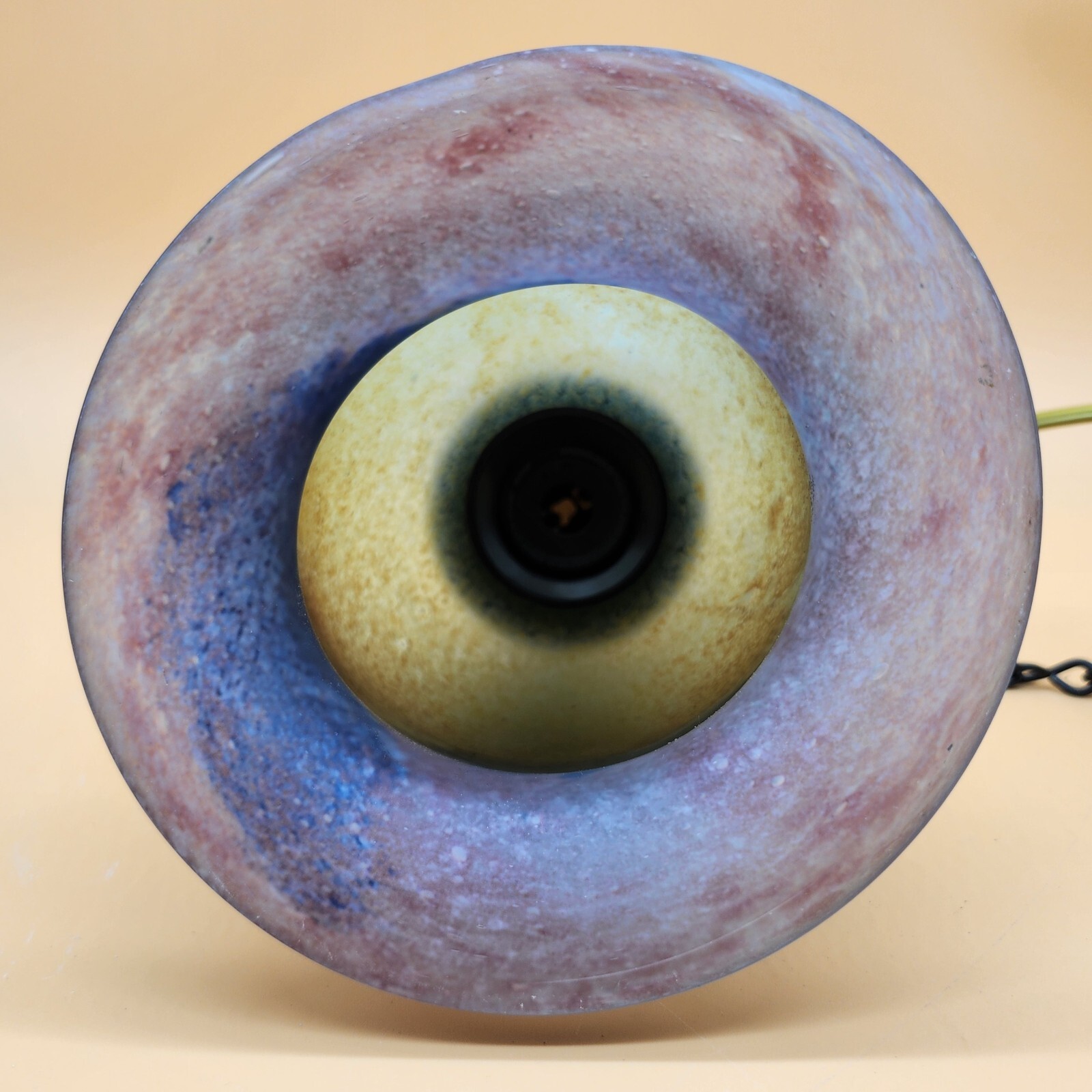 Vintage Art Glass Hanging Ceiling Pendant Light Fixture