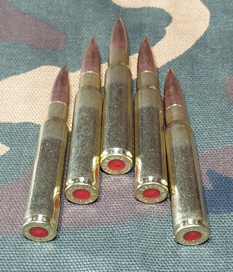 8MM MAUSER SNAP CAPS SET OF 5 "SAFETY RED" 7.92X57, K98, GEWEHR 98