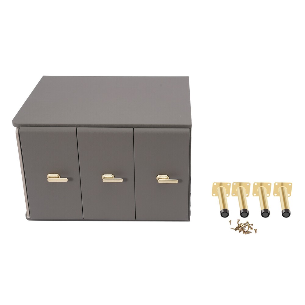 Three-Layer Bedside Cabinet with Drawers, Space-Saving Nightstand