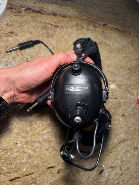 Vintage Flightcom Aviation Headset untested