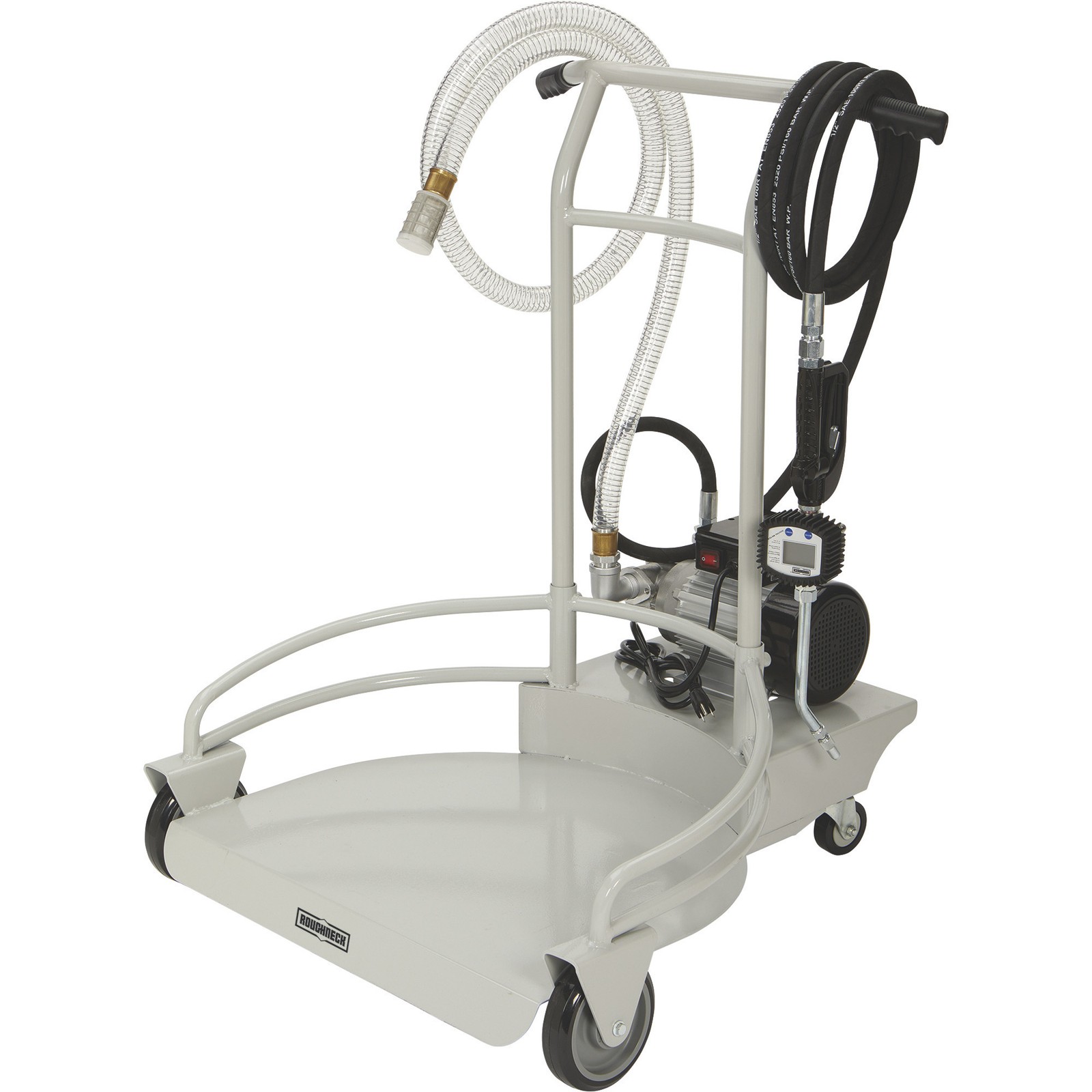 Roughneck Oil Dispensing System, 4.8 GPM, Pump, Manual Nozzle, Valve, Hose