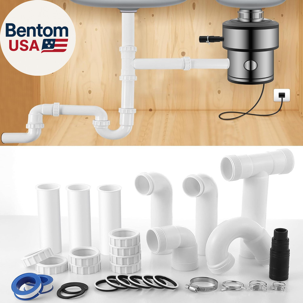 27 Pcs Garbage Disposal Installation Kit Complete Kitchen Sink Drain Pipe Kit fo