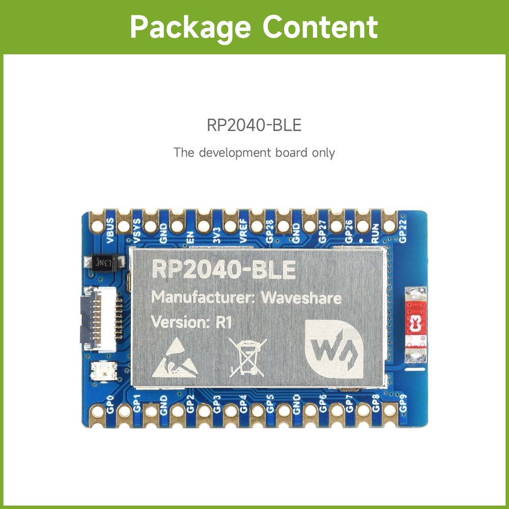 Waveshare RP2040-BLE Development Board, Raspberry Pi Microcontroller Development