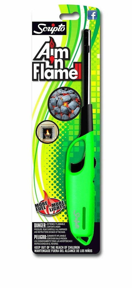 Scripto Multi Purpose Aim'n Flame II Lighter, Random Color pack of 3