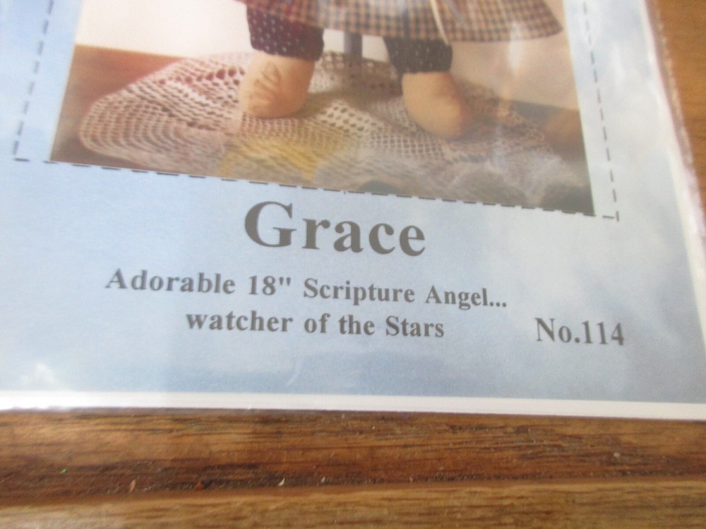Heavenly Inspirations Grace 18" Scripture Angel Sewing Pattern #114 NIP 1994