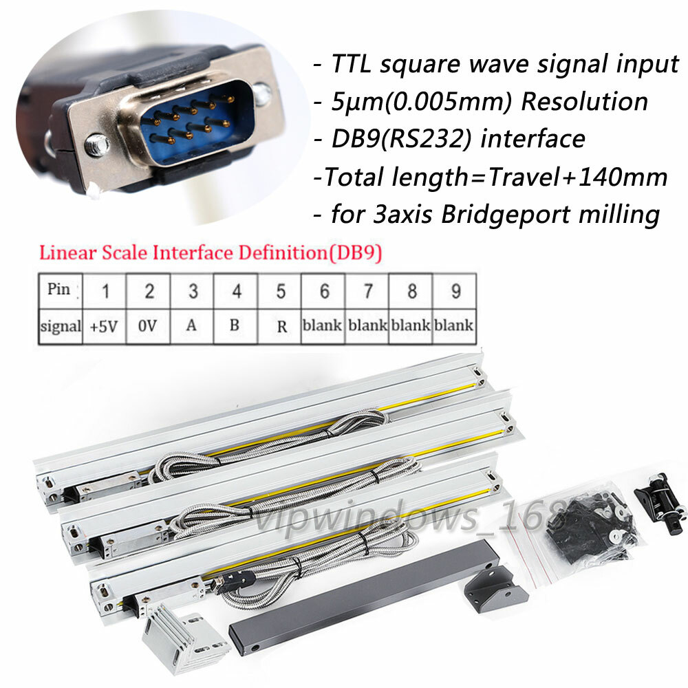 High precision 3 Axis DRO digital readout linear scale for milling lathe machine