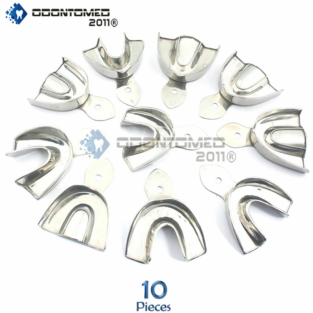 ODM 10-Pcs Impression Trays Non-Perforated Autoclavable Upper & Lower Set Solid