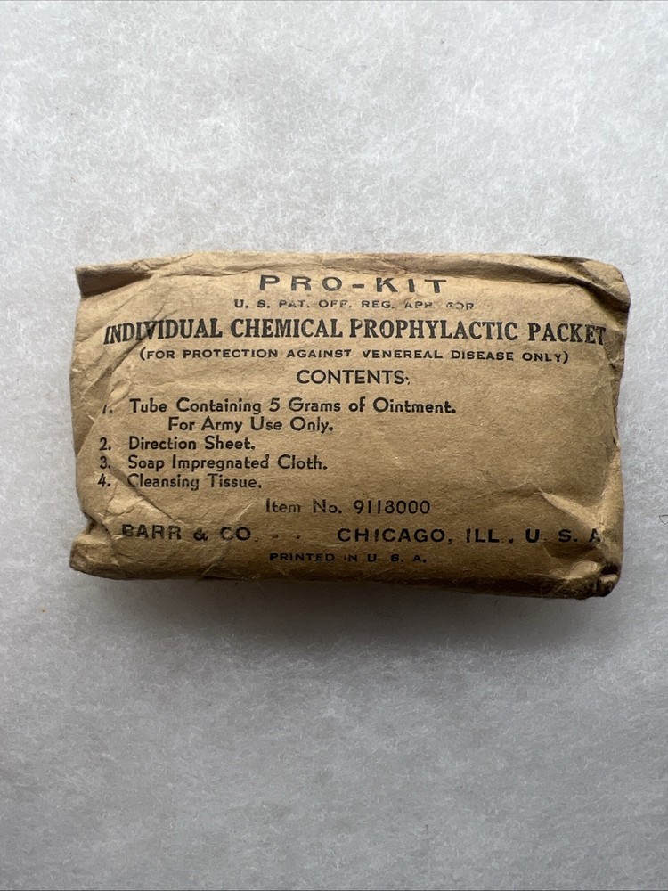 WW2 US Individual Chemical Prophylactic Packet (DD643