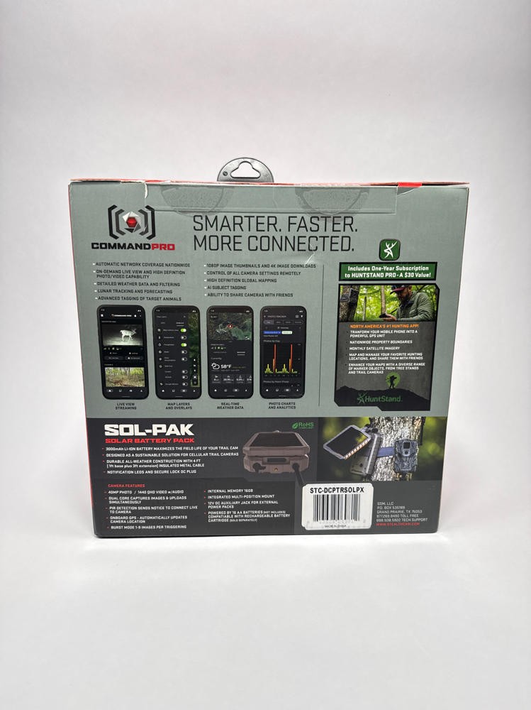 Stealth Cam Deceptor MAX 40MP 1440P Cellular Trail Camera Solar Pack