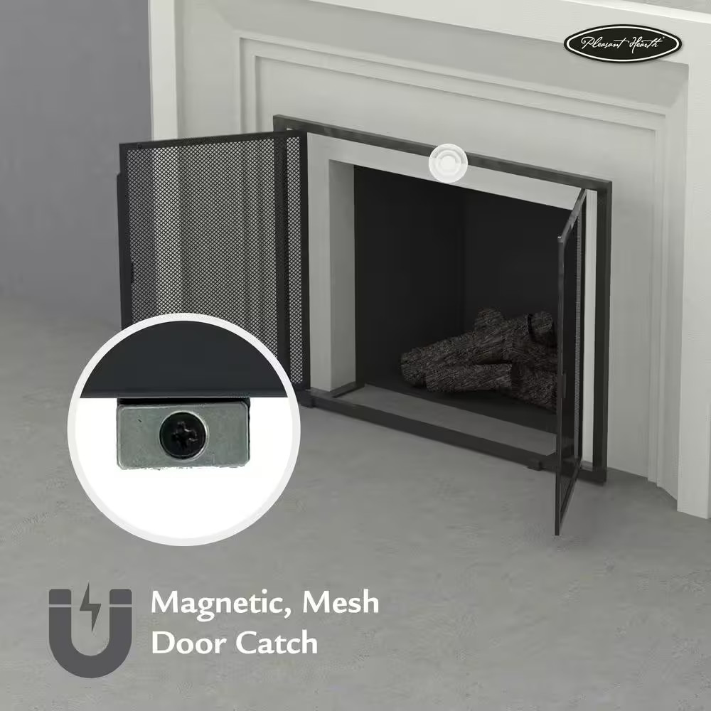 Harper 1-Panel Fireplace Screen with Doors