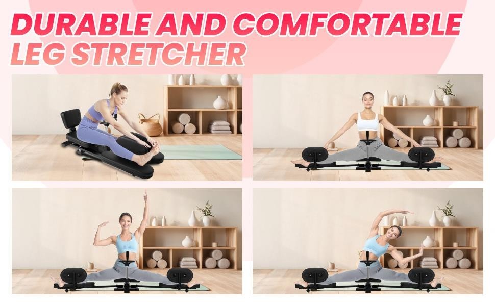 0-240° Adjustable Leg Stretch Machine w/ 360°Hand Wheel Training Machine