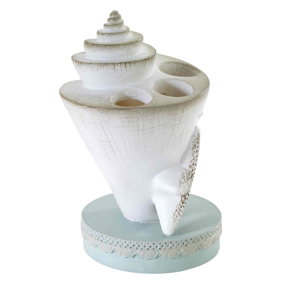 Toothbrush Holder, ic Bathroom Essentials, Ceramic Organizer, White
