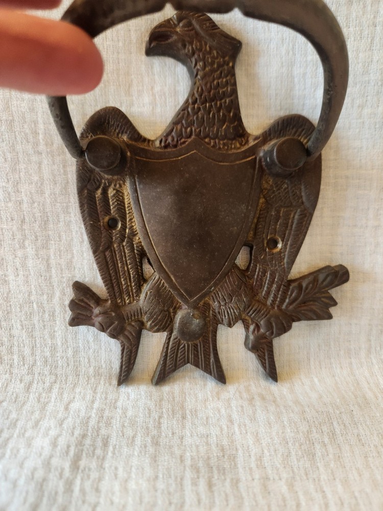 Vintage Eagle Door Knocker Heavy Solid Brass American Eagle 6.5"