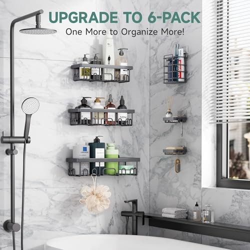 Rustproof & 6-Piece Set for Master Bathroom (Rustproof Upgrade) I. Dark Grey