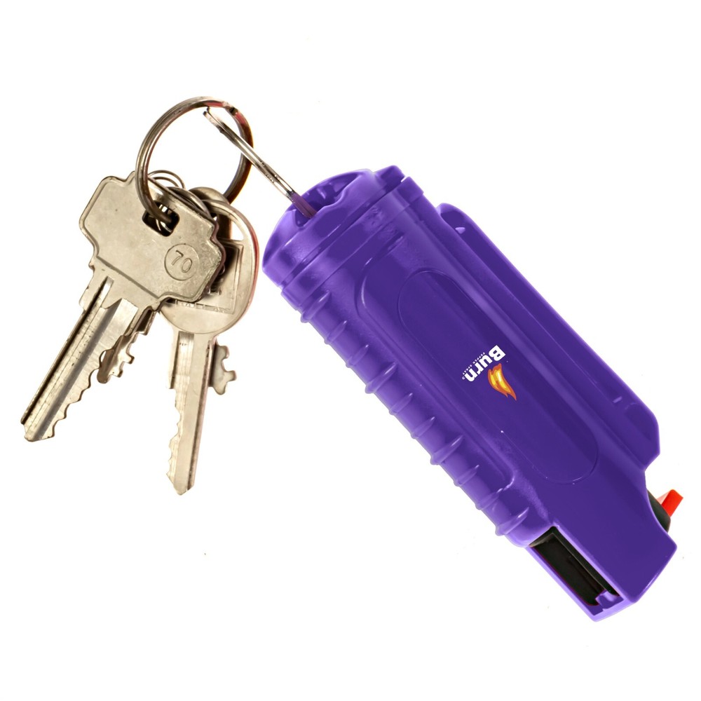 7 Pack Burn Pepper Spray 0.50oz with Keychains for Self Defense