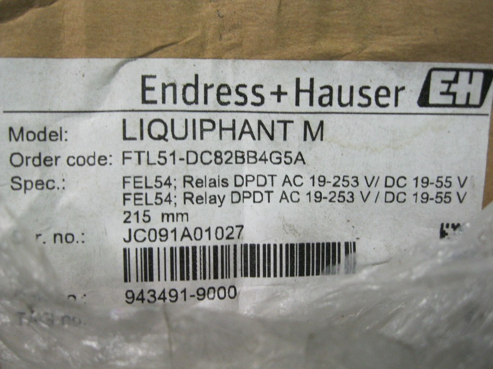 Endress + Hauser Liquiphant M FTL51-DC82BB4G5A Level Switch