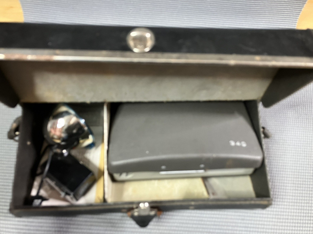 Vintage Polaroid 340 Land Camera W/ Case & Flash UNTESTED